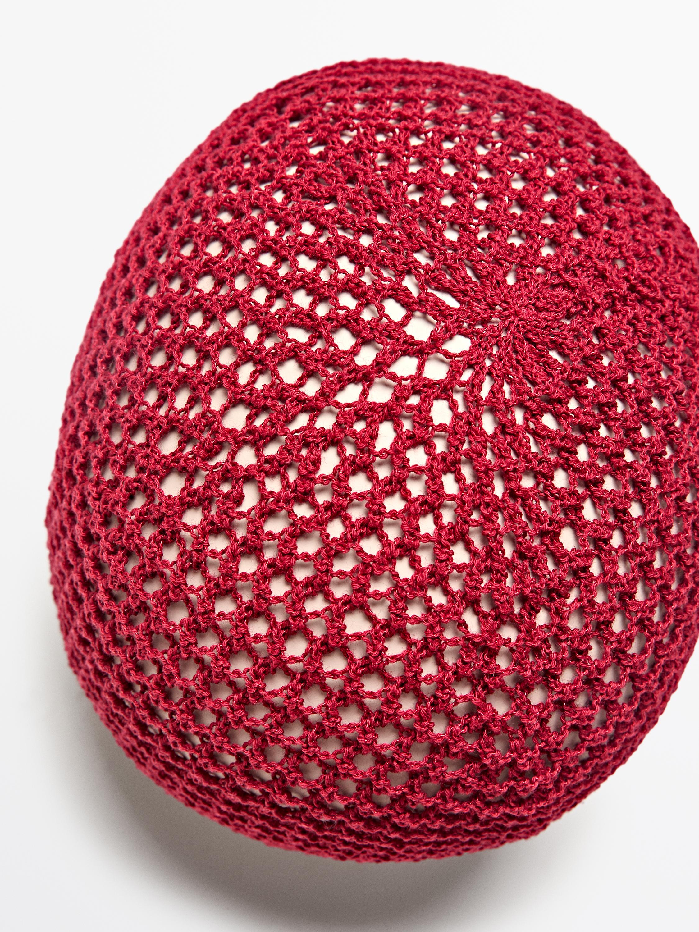Cotton blend crochet beanie